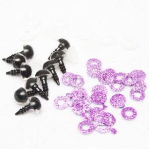 Biztonsági szem 1,0 cm csillogó orgona – egy pár