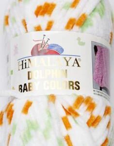 Dolphin Baby Colors 80401 fehér/zöld/sárga 100 g