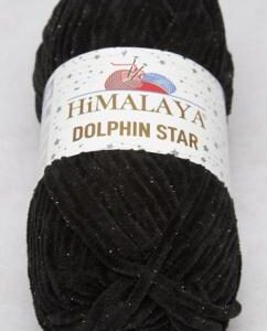 Dolphin Star 92111 fekete+csillogó szál 100 g