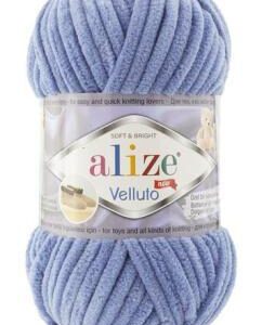Alize Velluto plüss fonal 374 farmerkék 100 g