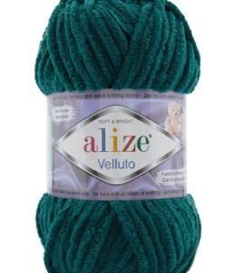 Alize Velluto plüss fonal 426 petrol zöld 100 g