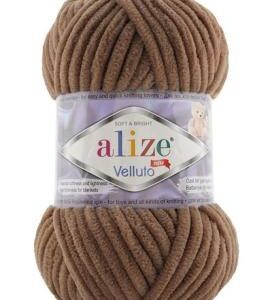 Alize Velluto plüss fonal 466 középbarna 100 g