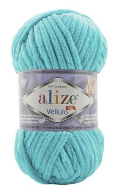 Alize Velluto plüss fonal 490 türkizzöld 100 g