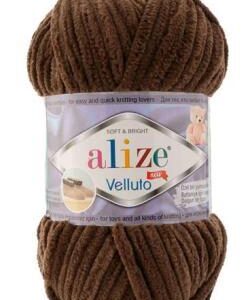 Alize Velluto plüss fonal 493 sötétbarna 100 g