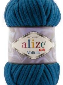 Alize Velluto plüss fonal 646 olajzöld 100 g