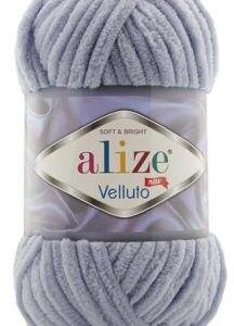 Alize Velluto plüss fonal 87 szürke 100 g